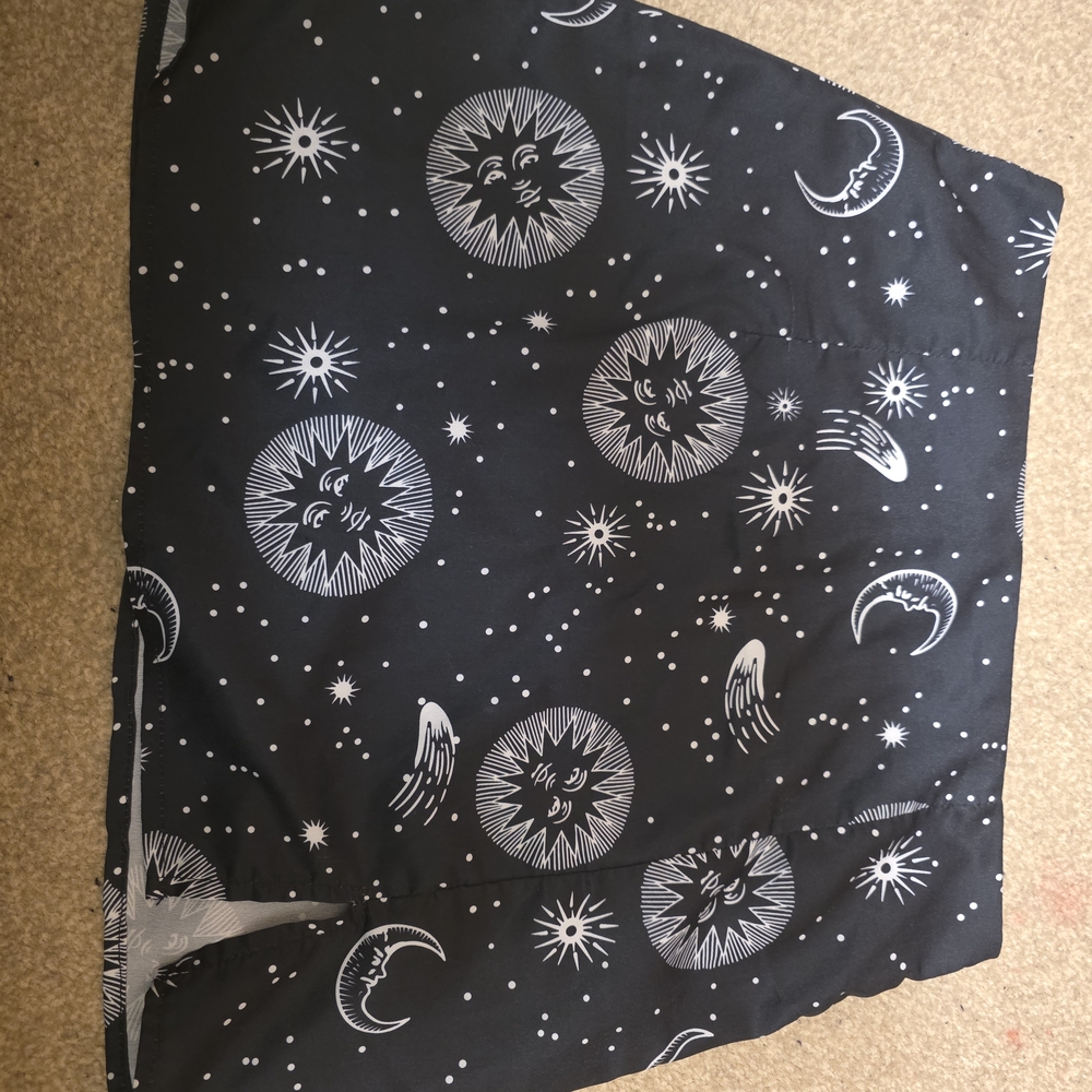 Black and White Celestial Print Skirt